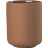 Zone Denmark Ume-Bicchiere per spazzolino, 8,3 x, Colore: Marrone Ocra, gres, Terracotta, 10,3 cm - Dia. 8,3 cm