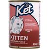 Ket Cat Kitten Patè umido 400 gr - Pollo - 1° ORDINE? scegli lo sconto BZR5 / BZR20 + 200 punti fedeltà