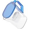 Wessper Caraffa Filtrante 2,7 L per Porta del Frigorifero, Compatibile con Filtro Brita Maxtra, Brocca Acqua Filtrante BPA Free - Blu