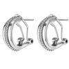 MAST INDUSTRIA ITALIANA Srl MJ ORECCHINI 403 Triplo Cerchio Argento Con Pave'