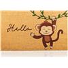 AMARU DOOR MATS Zerbino Scimmia Fibra di Cocco - 70x40cm - Zerbino Ingresso Casa con Superficie Antiscivolo in PVC e Fibra Cocco - Per Corridoi, Porte Esterne - Accessori per la Casa - Design Minimalista Originale