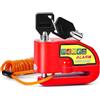 Gbivbe Bloccadisco con Allarme 110DB per Moto, Blocca Disco Antifurto 1.5m Reminder Cavetto - Compatibile con Bici, Motorino, Scooter, Moped, Vespa