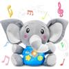 Acaino Elefante di peluche con Musica e Luci, Giochi Musicali per Bambini, Giocattoli Sensoriali per lo Sviluppo Regalo per Neonati 0-12 Mesi (Elefante)