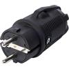 ROSI Schuko 16A+T Nero Gomma IP54 - 80410