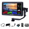 FEELWORLD FW568 V3 Monitor da campo per DSLR da 6 pollici con batteria F550 da 2200 mAh e borsa per il trasporto, forma d'onda LUTs Video Peaking Focus Assist 1920x1080 IPS 4K HDMI Input Output
