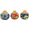 CERAMICHE CALTAGIRONE Palline di Natale in ceramica siciliana di Caltagirone 8 cm