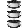 FixedByU Set di 3 bobine di ricambio compatibili con tagliabordi elettrico Einhell GC-ET 4530 (spessore filo 1,4 mm, larghezza di lavoro 30 cm, lunghezza filo 10 m)