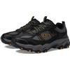 Skechers Resistenza a, Trekking Low Cut Uomo, Nero Sintetico Maglia Carbone Trim, 47.5 EU