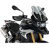 Puig 3769H Cupolino Touring alto e aerodinamico in acrilico CN da 4 mm con profilo arrotondato, zona superiore piatta e deflettori che migliorano la protezione, Fumé