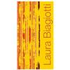Laura Biagiotti Telo Mare Spugna di puro cotone Cinigliata Jacquard Aisha Giallo, Asciugamano da Spiaggia 90x170 cm, ideale anche per Piscina