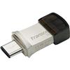 Transcend JetFlash 890 unità flash USB 128 GB USB Type-A / USB Type-C 3.2 Gen 1 (3.1 Gen 1) Nero, Argento