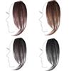 MENAYODA Fermaglio per capelli con frange, clip in colore frange, frangia, extension per capelli con frangia, per donne e ragazze (nero)