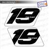 Coppia adesivi moto portanumero fantic caballero flat track 500 250 125