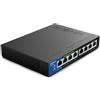 Linksys LGS108P-EU Switch di rete Gigabit PoE non gestito a 8 porte, 1.000 Mbps, 4 porte PoE+, per aziende, uffici domestici, sorveglianza IP, switch Ethernet per desktop