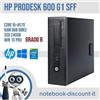 HP Computer HP ProDesk 600 G1 SFF CPU Core i5-4570 SSD 240gb Ram 8gb Win10 GRADO B
