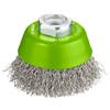 Bosch 1x Spazzola a tazza PRO Stainless Steel clean a filo ondulato piccole, filetto M14 (per Metalli non ferrosi, Acciaio, Ø 65 mm, Professional Accessorio Smerigliatrice angolare piccola)