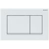 Geberit, Placca di comando Sigma30 115.883.11.1, per risciacquo a 2 quantità, bianco alpino 115883111