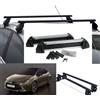 MENABO BARRE PORTATUTTO TOYOTA AURIS BERLINA ANNO 2017+PORTASCI 4 PAIA ALLUMINIO 2 SERR