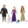 Mattel Disney Frozen - Set Gioco dei Mimi, include 3 bambole, Anna, Elsa e Kristoff, un personaggio Olaf e 12 accessori, set ispirato al film Disney Frozen 2, giocattolo per bambini, 3+ anni, HLW59