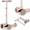 Lionelo Jessy Monopattino Evolutivo per Bambini 3+ anni fino a 50kg Scooter con ruote LED Pedana antiscivolo Freno d'Acciaio Regolabile in 4 Altezze Monopattino bambini Leggero 2.3kg (JESSY, Rosa)