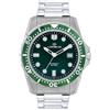 Lorenz Orologio Automatico LORENZ 26118CC Bracciale Acciaio Verde Uomo Sub 100mt