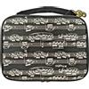 Astuccio Rigido Maxi Tema Musicale Nero Con Note Bianco Portamatite 23x18x6cm