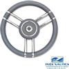 Savoretti Armando VOLANTE TIMONE Ø35 CM A 6 RAZZE INOX E POLIURETANO BARCA GOMMONE - GRIGIO - T27