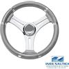 Savoretti Armando VOLANTE TIMONE Ø35 CM 3 RAZZE INOX E POLIURETANO - BARCA GOMMONE - GRIGIO