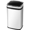 HomCom Cestino dei rifiuti rettangolare Pattumiera in acciaio inox con sensore 30L, automatica|Aosom