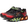 Skechers Flex-glow Bolt, Scarpe sportive Bambini e ragazzi, Black Synthetic Textile Red Orange Ye, 36.5 EU