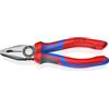 KNIPEX 03 02 180 Pinza universale bonderizzata nera rivestiti in materiale bicomponente 180 mm, Multicolore, 188x63x19 mm