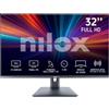 Nilox NXM32FHD11 Monitor Gaming FullHD 32 Pollici, Frequenza 75Hz, Tempo di Risposta 5ms, Ingressi HDMI e VGA, Monitor PC con Retroilluminazione LED e Angolo di Visione 178°