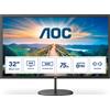 Aoc Monitor 31.5 Pollici 2K Ultra HD LED HDMI DisplayPorts Q32V4
