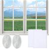 QincLing Set di 2 zanzariere per finestre, zanzariere con garza, zanzariera, finestre e lucernari, senza forature, con 2 rotoli, 130 x 150 cm, colore bianco
