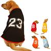 Winmany Canotta estiva con numero stampato numero di canottiera, maglietta traspirante per animali domestici, senza maniche, per cani di taglia grande, media e piccola taglia (XL, nero)