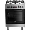 Beko Cucina a Gas 4 Fuochi Forno Elettrico Grill 60x60 cm Inox - FSE 62110 DXF