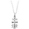 Sebaoth Croce di Caravaca Benedetta | Argento Sterling 925 | Catena da 50 cm | Con Cristo Davanti E La Vergine Dietro | Benedetta Catena D'Argento | Con Angeli Di Protezione | Unisex