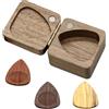 CANIPHA Wood Guitar Picks With Case Plettri per chitarra in legno con scatola per plettri, porta plettri personalizzato, custodia per plettri per fidanzato, collega (1 porta plettri e 3 plettri)