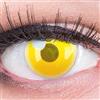 Meralens Lenti a Contatto Colorate giallo 'Nezuko Yellow' - con porta lenti a contatto - ideali per Manga Anime Halloween Cosplay - Durata 1 Anno - 1 Coppia senza correzione