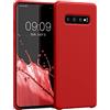 kwmobile Custodia Compatibile con Samsung Galaxy S10 Plus / S10+ Cover - Back Case per Smartphone in Silicone TPU - Protezione Gommata - rosso classico