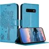 JayModCase Custodia per Samsung Galaxy S10+ / S10 Plus, Flip Portafoglio Pelle Cover con [Slot Schede] [Magnetico] [Cavalletto] Antiurto Compatibile con Samsung S10+ - Blu