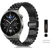 KeeFos 22MM Cinturino per Xiaomi Watch S3/Watch 2 Pro/Watch S1 Pro/Watch S1/Watch S1 Active/Mi Watch, Metallo Cinturino Acciaio Inossidabile per Amazfit Bip 5/Amazfit GTR 3 Pro/GTR 3 - Nero