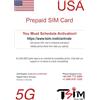 TSIM Scheda SIM prepagata USA. Chiamate/testo illimitato in entrata e in uscita | Ultra High Speed 5G Data allowance. Hotspot/Tethering/Internet Sharing consentito. (3 GB x 1 mese)