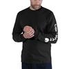 Carhartt T-Shirt Pesante, Vestibilità Comoda, Manica Lunga, Grafica Del Logo Sulla Manica, Uomo, Grigio (Heather), XXL