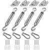 HOMPER M6 Kit di fissaggio per tenda da sole, Kit di fissaggio per parabrezza in acciaio inox resistente per parabrezza e triangolo, rettangolo, parasole Accessori per fissaggio a vela
