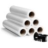 RAGO® Pellicola imballaggio 0,85 kg 6 pezzi 7,5 x 7,5 x 40 cm Film estensibile imballaggio I Pellicola imballaggio trasloco trasparente I Plastica per Imballaggio con dispenser