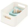 InterDesign iDesign Eco Bin Organizzatore per Cosmetici, Grande Organizer plastica Riciclata Senza BPA, Portaoggetti Bagno con Pratico Manico per Il Trasporto, Bianco, 12.7 x 21.4 x 30.3 cm