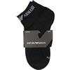 Emporio Armani Casual Cotton 3-Pack Sneaker Socks, Calzini Uomo, Multicolore (Marine-Marine-Marine), S-M