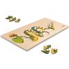 Dida puzzle in legno per l'infanzia | Rompicapo bambini con serpente Made in Italy | Giochi ad incastro didattici