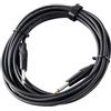 Pronomic Stage INST-6 Cavo per Strumenti Jack 6m nero, Connettori: jack 6 | Ideale come cavo di collegamento tra effetti ecc., 3 mm, Lunghezza: 6 m, Colore guaina: nero, Rame senza ossigeno